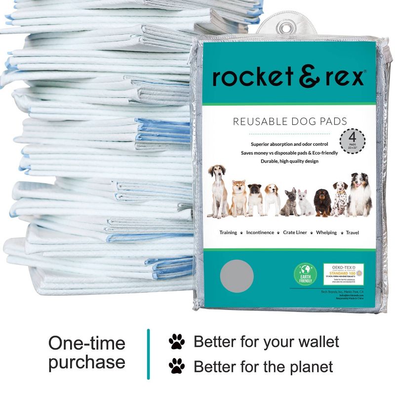rocket & rex Washable Reusable Pee Pads for Dogs - M, 5 of 11