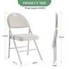 Folding Chairs, Outdoor & Indoor Event Portable Metal Folding Chairs with Cushion, Fabric Dining Chair Set with Padded Cushion - 3 of 4