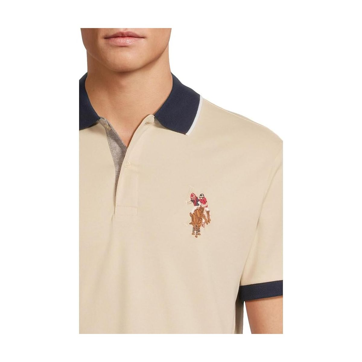U.S. Polo Assn. Men's Slim Fit Multicolor Interlock Polo Shirt with Big Pony - thumbnail 10