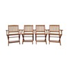 FONTOI Slatted Chairs, Portable Slatted Chairs Set of 4 with Curved Backs, 4-Piece Folding Chairs for Party Kitchen, Brown, 17.75"*31.9"*16.7" - 3 of 4