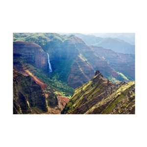 Trademark Fine Art -Mike Jones Photo 'Kauai Waimea Canyon Waipoo Falls' Canvas Art - 1 of 4