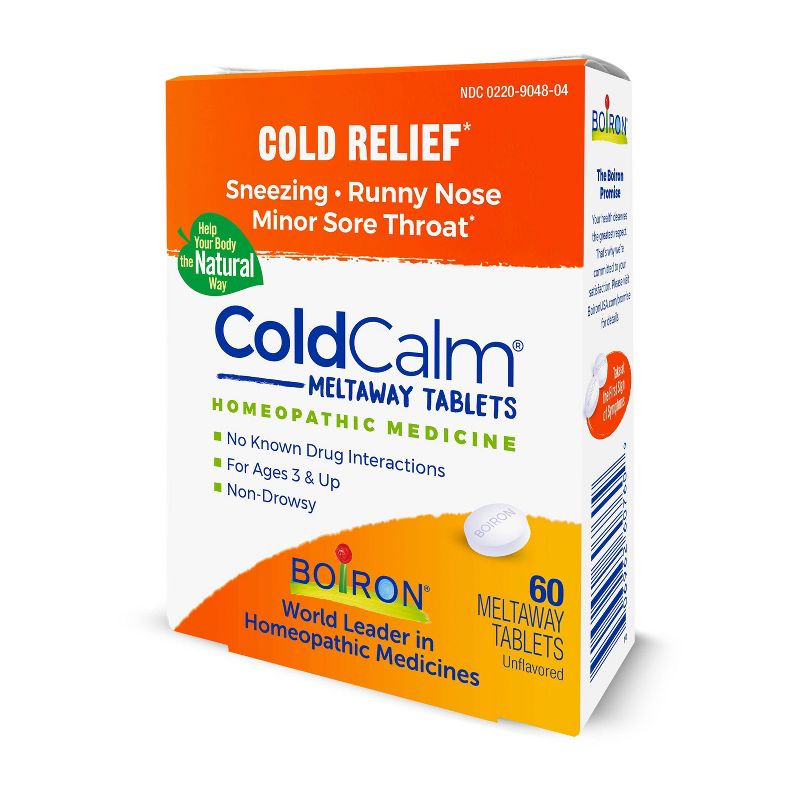 Boiron ColdCalm Cold Relief, Sneezing, Runny Nose and  Minor Sore Throat Tablets - 60ct, 6 of 12