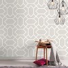 RoomMates Modern Geometric Peel and Stick Wallpaper Light Gray - image 2 of 3