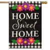 Home Sweet Home Flowers Burlap Everyday House Flag 40" x 28" Briarwood Lane - 2 of 4