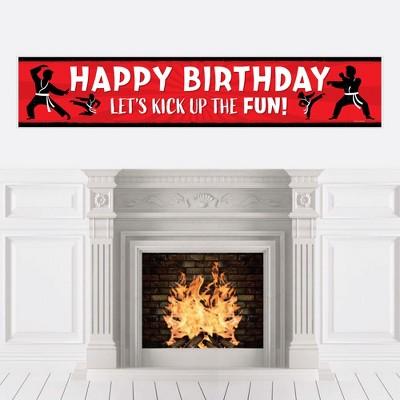 Big Dot of Happiness Karate Master - Happy Birthday Martial Arts Decorations Party Banner