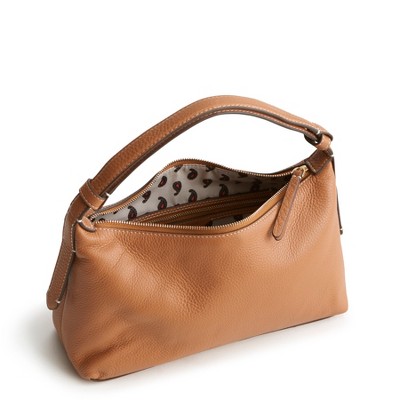 Vera Bradley Women's Leather Roxbury Crescent Shoulder Bag Roasted Pecan — фото 3