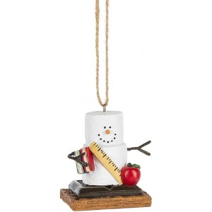 Ganz S'mores Resin Holiday Ornament, Teacher Snowman - 1 of 1