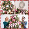 MOEPISY 6.5 ft Pre-lit Christmas Norfolk Pine Garland Decoration with 40 LED Light (Pink) - 4 of 4
