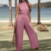 Women's Chic Floral Print Sleeveless Wide Leg Jumpsuit -Cupshe - 4 of 4