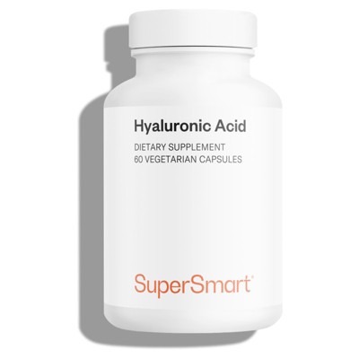 SuperSmart Hyaluronic Acid Supplement 300mg per Day (Sodium Hyaluronate) - High Molecular Weight | Non-GMO & Gluten Free - 60 Vegetarian Capsules