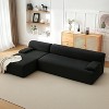 106" L-Shape Cloud Sectional Couch - Modular deep seat sofa sleeper with left-facing chaise, no assembly required. - 2 of 4