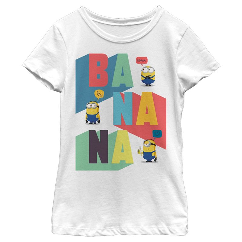 Girl's Minions: The Rise of Gru Ba-Na-Na T-Shirt, 1 of 5