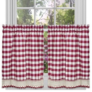 Buffalo Check Plaid Gingham Window Curtains by Sweet Home Collection® - 1 of 3