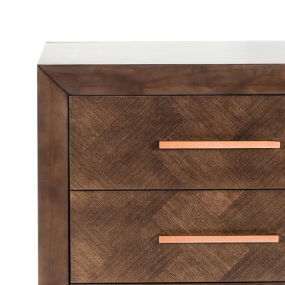 Toasted Chestnut 6-Drawer Double Dresser with Metal Pulls