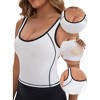 INSPIRE CHIC Women's Wide Straps U-Neck with Padded Push Up Elastic Tight Colorblock Workout Tank - 3 of 4