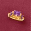 Ross-Simons 2.50 Carat Ametrine Floral Ring With Citrines and Amethysts in 14kt Yellow Gold - 4 of 4