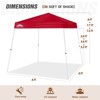 EAGLE PEAK 8x8 Slant Leg Pop Up Canopy Tent Easy Setup Instant Outdoor Beach Canopy 8x8 Base 6x6 Top - 3 of 4