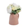 Terracotta Pottery Vase with Handle - Rustic Flower Container - Decorative Farmhouse Accent for Home, Office, Bedroom, Living Room - 3 of 4