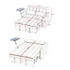 NicBex Modern Convertible Sofa Bed, 3-Position Sleeper Sofa, Tufted Velvet Loveseat Sofa with a Small Table, Upholstered Couches for Living Room - 3 of 4