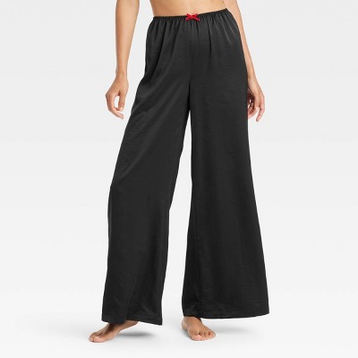 Women's Satin Pajama Pants - Auden™ Black S