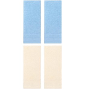 Unique Bargains Striped Pattern Soft Comfort Hand Towels for Bathroom Camp 4 Pcs 14" x 30" - 1 of 4