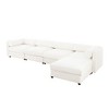 CAVINAS Modern Sectional Sofa with 4 Seats and 1 Ottoman,Convertible Modular Couch with Under-Sofa Storage,Couch for Living Room,2x Corner,White - 2 of 4