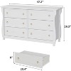 Dresser for Bedroom, Wide Drawer Dresser with Storage Freestanding, Wooden Closet Storage Chest for Living Room, Bedroom, Entryway - 2 of 4