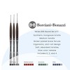 Borciani e Bonazzi UNICO Synthetic Mongoose Artist Paint Brush - Series 800 Round - Set of 3 - Watercolors, Oil & Acrylic Paint - Handcrafted in - 2 of 4