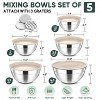 Itopfox Stainless Steel Mixing Bowls with Lids & Graters, Salad Prep Bowls for Kitchen, Ideal for Baking, Mixing, Serving, Includes Airtight Lids - 2 of 4