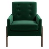 Christopher Knight Home Vic Modern Velvet Button-Tufted Backrest Armchair with Solid Wood Legs - 4 of 4