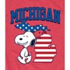 Boys' - Peanuts - Snoopy Michigan USA Flag Short Sleeve Graphic T-Shirt - 2 of 4