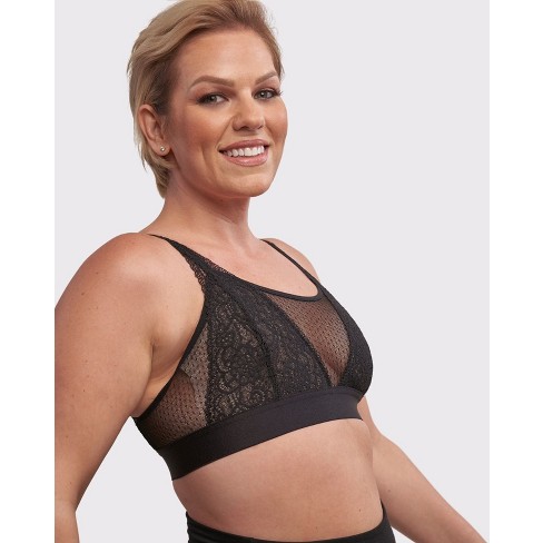 Anaono Women's Maggie Sexy Post-mastectomy Lace Bralette Black - X Large :  Target