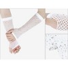 INSPIRE CHIC Women's Long Elastic Mesh Rhinestone Cosplay Net Half Finger Sleeves Gloves for Female Dance Party 1Pair - 3 of 4