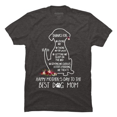 Men's Design By Humans Happy Mothers Day Best Dog Mom Thanks By MiuMiuShop T-Shirt
