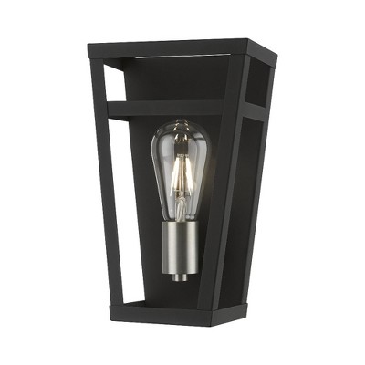 Livex Lighting Schofield 1 - Light Wall Light in  Black/Brushed Nickel