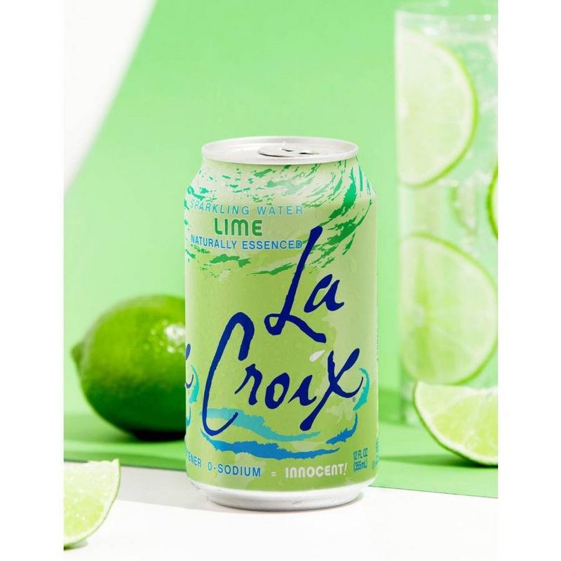 LaCroix Sparkling Water Lime - 8pk/12 fl oz Cans, 4 of 14