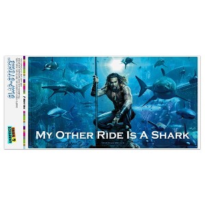 Aquaman Movie My Other Ride Is A Shark Automotive Bumper Sticker - 1 of 4