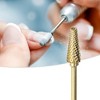 Unique Bargains 3/32 Inch Mini Cone Bit Electric Nail Drill File Cuticle Cleaner Tool for Rotary Nail Drill Machine Manicure Pedicure Polishing Kit - 2 of 4