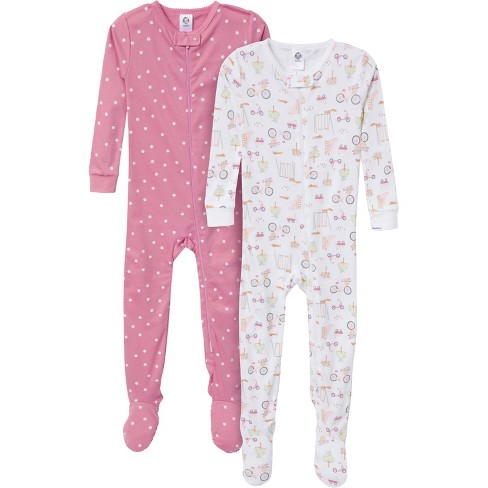 Gerber Toddler Girls Snug Fit Footed Pajamas 2 pack Dogs 18 Months Target