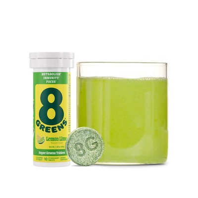 8Greens Effervescent Tablets Dietary Supplement - Lemon Lime