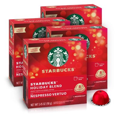 Starbucks by Nespresso Vertuo Line Holiday Blend Medium Roast Coffee Pods - 32ct