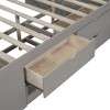 PAGED Twin Size Daybed Modern Wooden Bed Frame Simple Sofa Bed with 4 Drawers and Open Storage Shelves for Bedroom - 4 of 4