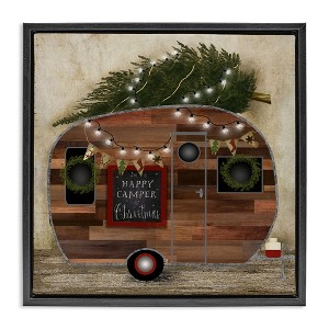 Stupell Industries Happy Camper At Christmas, 18" x 18" - 1 of 4