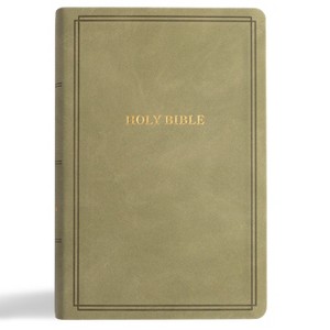 KJV Large Print Personal Size Reference Bible, Sage Suedesoft Leathertouch, Indexed - by  Holman Bible Publishers (Leather Bound) - 1 of 1