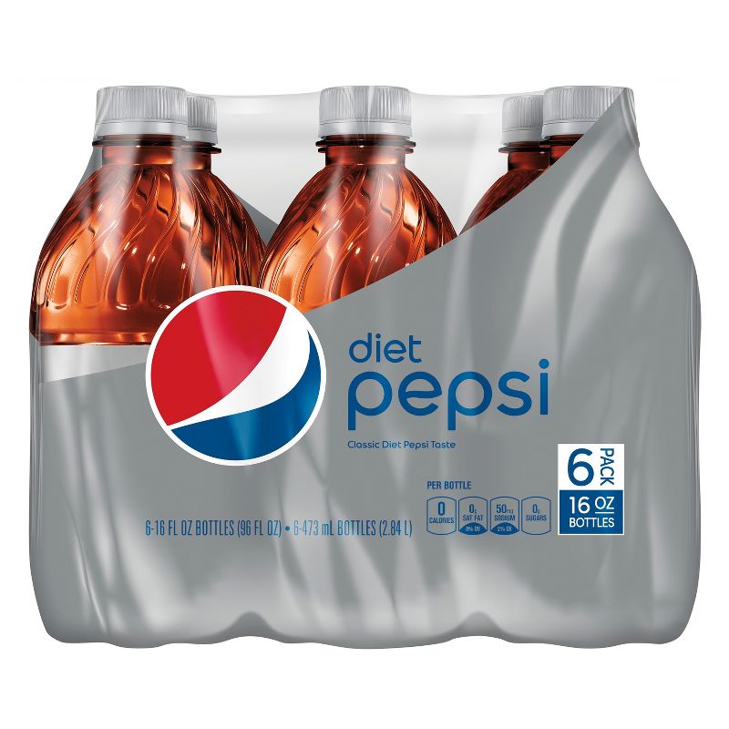 Diet 0 Calorie Pepsi Cola Soda - 6pk/16 fl oz Bottles, 4 of 5