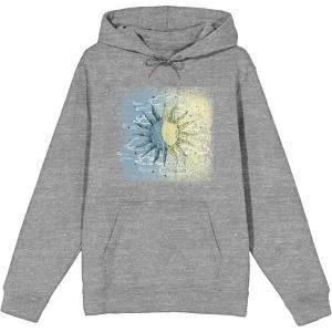 Celestial Tropics Sun Long Sleeve Adult Hooded Sweatshirt - 1 of 3