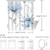 LunaLulinlk Blue Gray Watercolor Floral Shower Curtain - 3 of 4