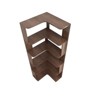 SEVOBAL Decorative Bookshelf 6 Tier Freestanding L-Shaped Corner Bookshelf Display Shelf Open Storage Rack Organizer, Brown, 21.65"*21.65"*64.57" - 2 of 4