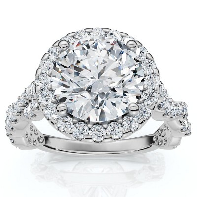 Pompeii3 Certified 2 1/2CT Diamond Engagement Ring 14k Gold or Platinum Lab Created