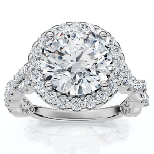 Pompeii3 Certified 2 1/2CT Diamond Engagement Ring 14k Gold or Platinum Lab Created - 1 of 4
